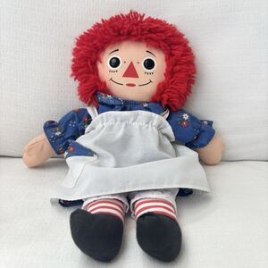Vtg Raggedy Ann 12” Plush Doll Playskool 1987 I Love You Heart Classic Red Blue